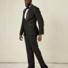 Black jacquard shawl lapel stoned Tuxedo Suit